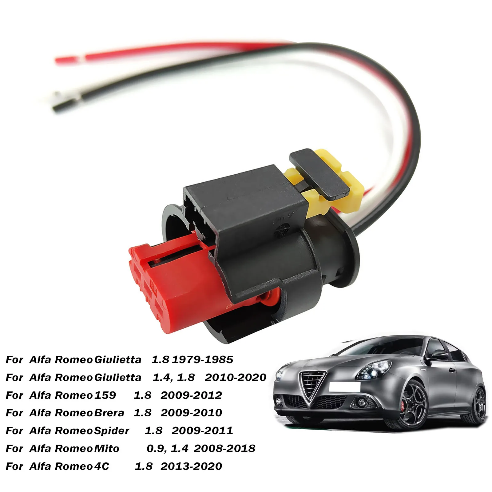 2x For Alfa Romeo Giulietta 159 Brera Mito 4C 3Way Ignition Coil Wiring Harness Connector Cable Plug Sealed Repair Kit 71752816