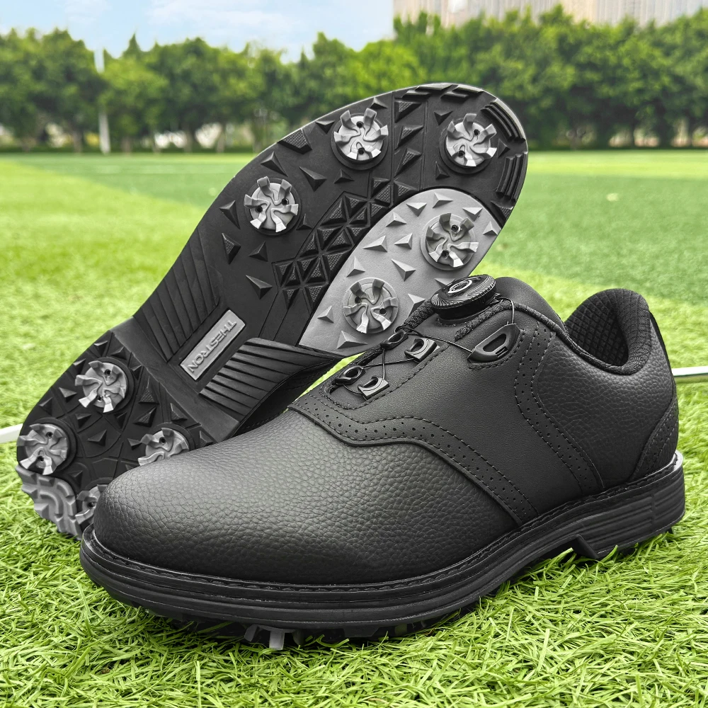 

New Professional Golf Shoes Men Spikes Golf Sneakers Anti Slip Walking Footwears for Golfers