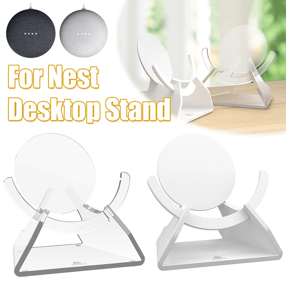 Desktop Rechtop Stand Acryl Desktop Houder Luidspreker Houder voor Nest Mini Speaker Desktop Accessoires