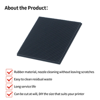 NEWEST DIY 81*81*5mm Silicone Nozzle Brush For Bambu Creality Voron Prusa ANYCUBIC Wiper Silicone Brush Cleaning Tool 3d printer