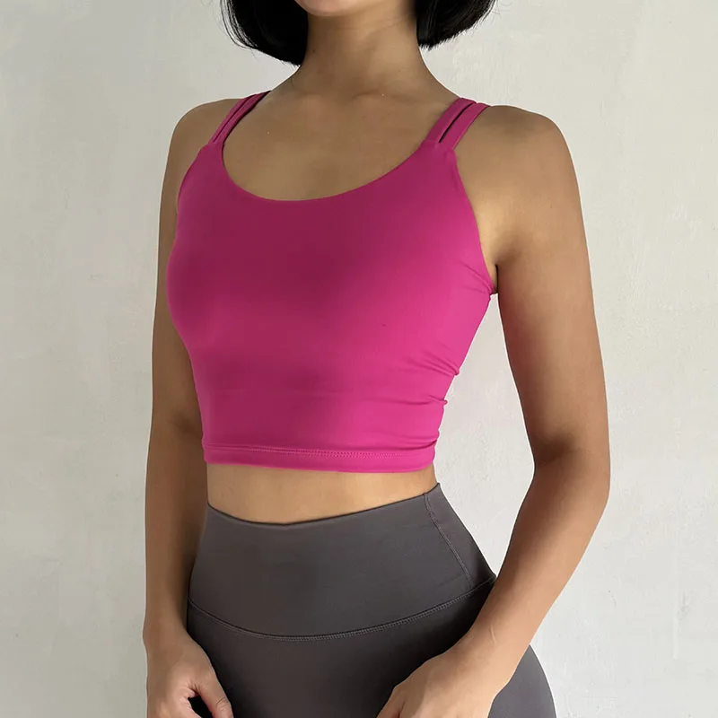 Sport-BHs für Damen, Fitness-Oberteile, verführerische Unterwäsche, Push-up-BH mit festen Polstern, Yoga-BH, Unterwäsche mit Rückenbindung, Laufweste, Sportoberteile für das Fitnessstudio. – Detail 11