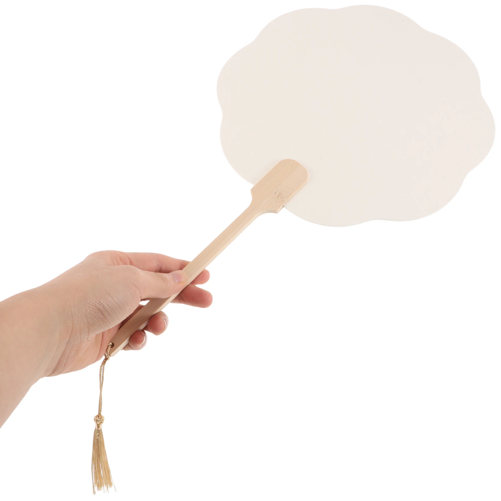 

3pcs DIY Blank Petal Rice Paper Fans for Painting Calligraphy Art Projects Kids Toy Portable Folding Handheld