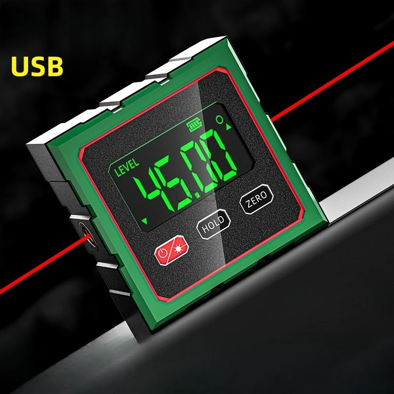 

New Pocket Magnetic Digital Angle Finder Electronic Laser Gauge Ruler 360 Degree LCD Protractor Mini Inclinometer Measuring Tool
