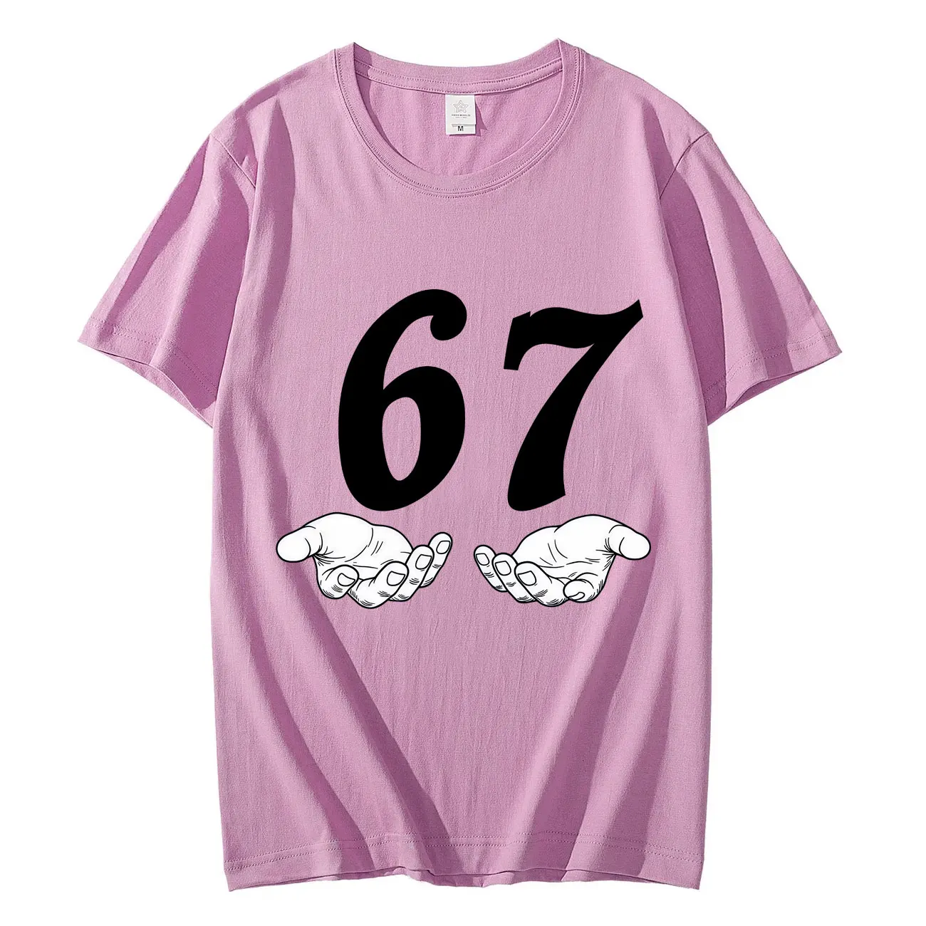 ستة سبعة 6 7 ميمي مضحك الأيدي تي شيرت شارع العليا الاتجاه موضة قصيرة الأكمام تي شيرت الرجال النساء الملابس عادية القطن تي شيرت