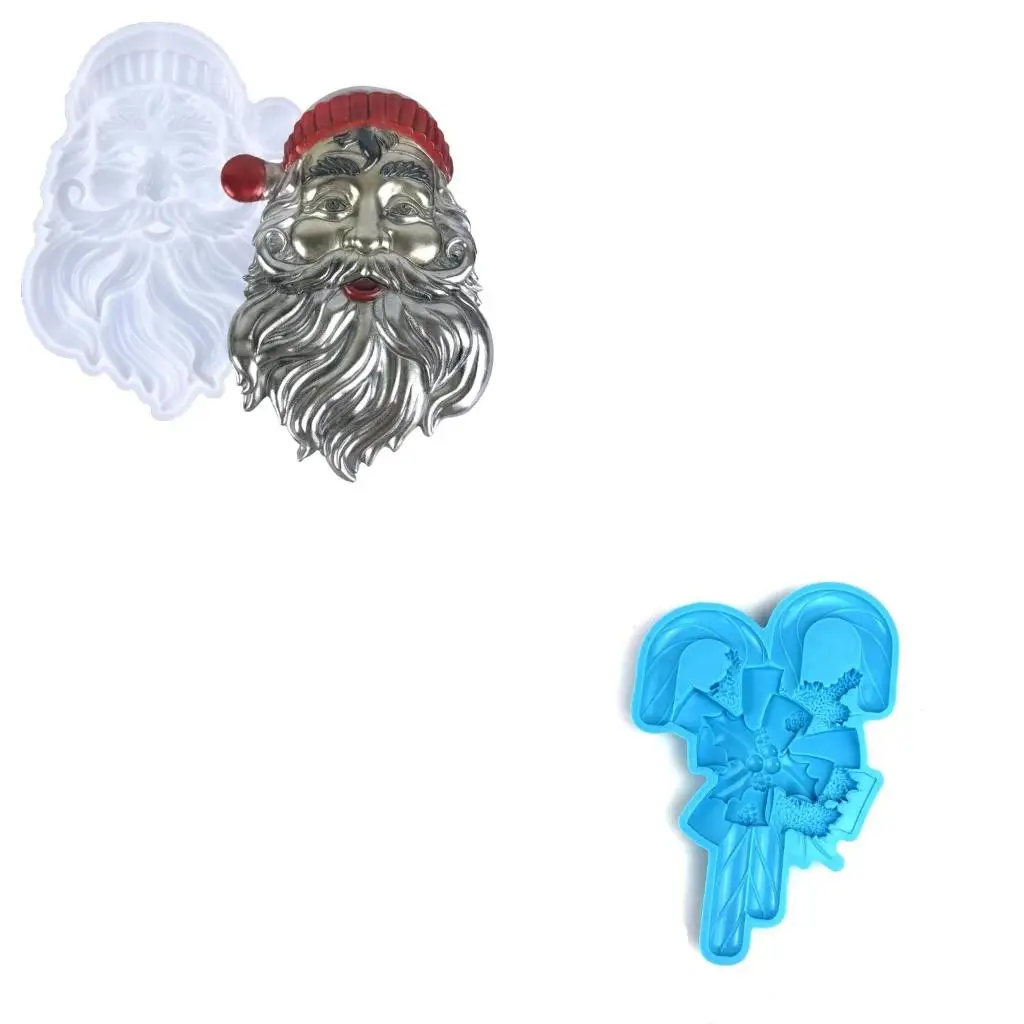Diy Santa Wall Pendant Ornaments Desktop Decoration Epoxy Silicone Mold