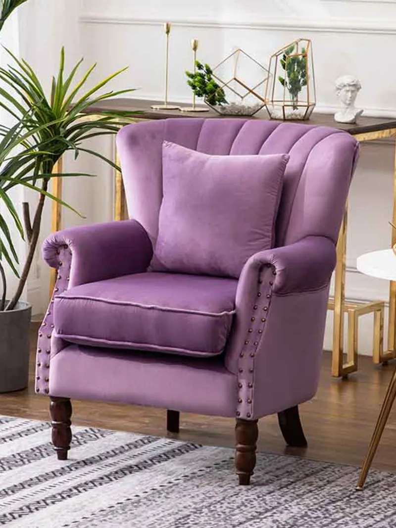 كرسي طعام للمقهى الأوروبي، أريكة قماشية لغرفة النوم، نادي الترفيه، كرسي النمر الأمريكي، غرفة المعيشة، فندق فردي قديم #3