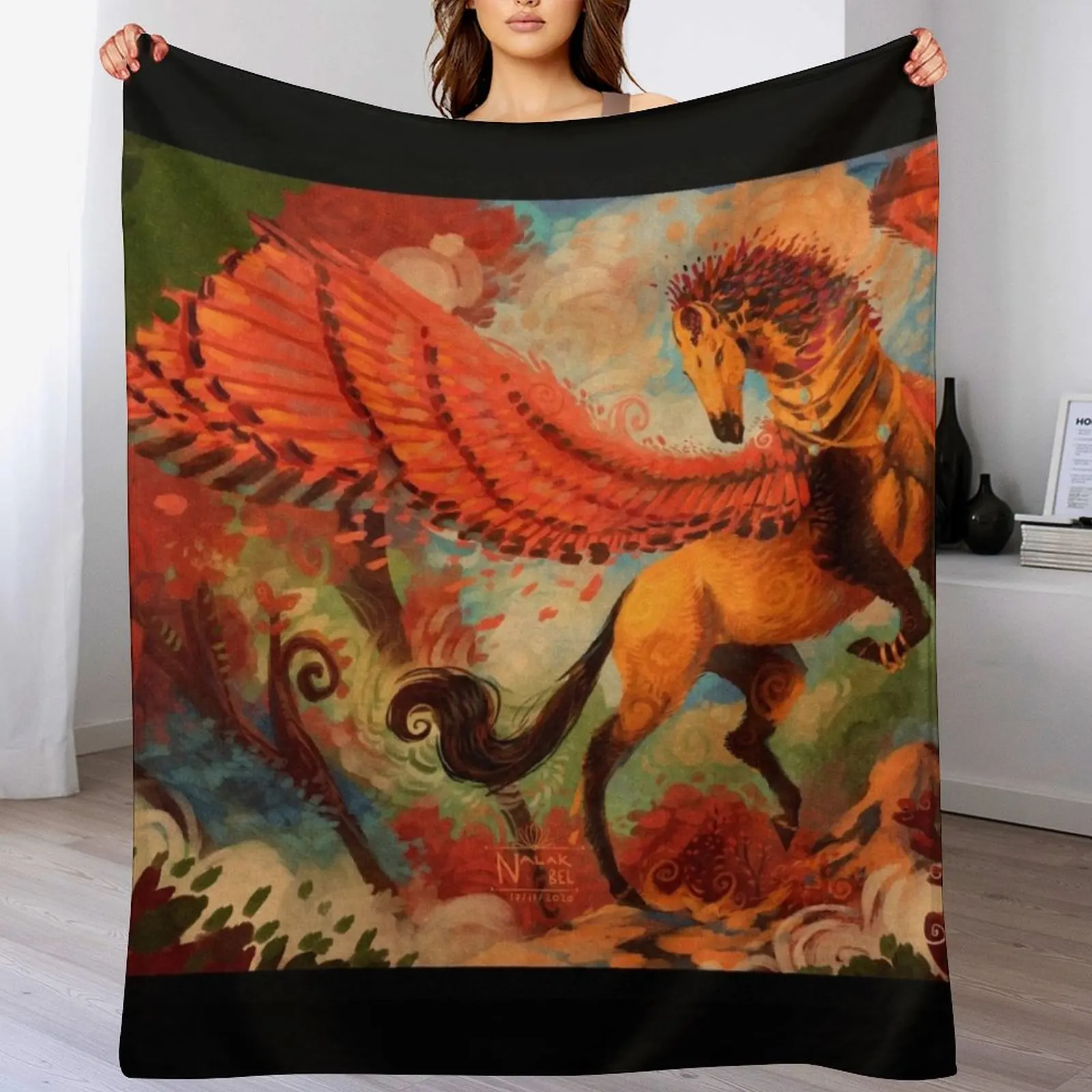 

Pegasus - Djinzaal Throw Blanket Shaggy Camping Soft Beds Blankets