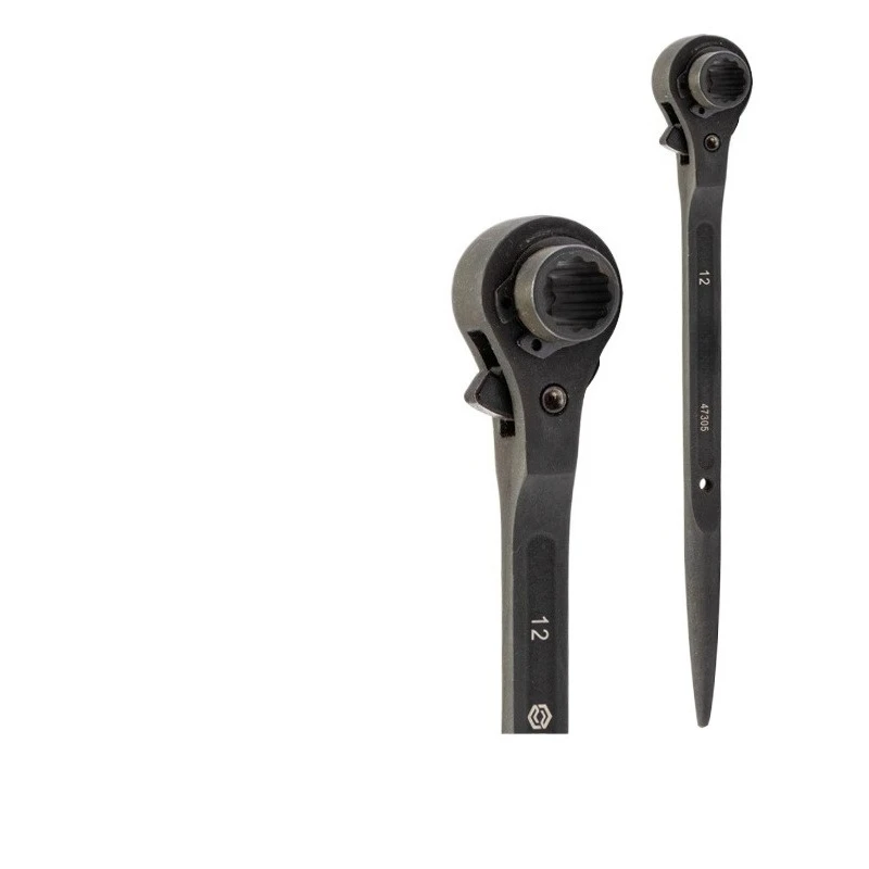 Pointed-tail ratchet wrench, quick and labor-saving, box-end socket tool, multi-functional, bidirectional