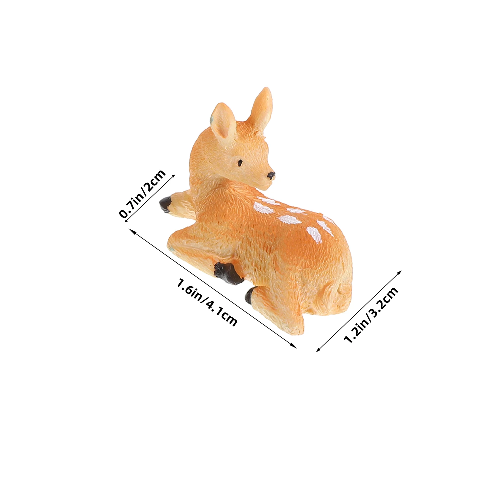 

3 шт., украшения из микропейзажа из смолы, мини-статуи для дома, сада, двора, парка, декор, маленький орнамент, статуя микро-оленя из смолы