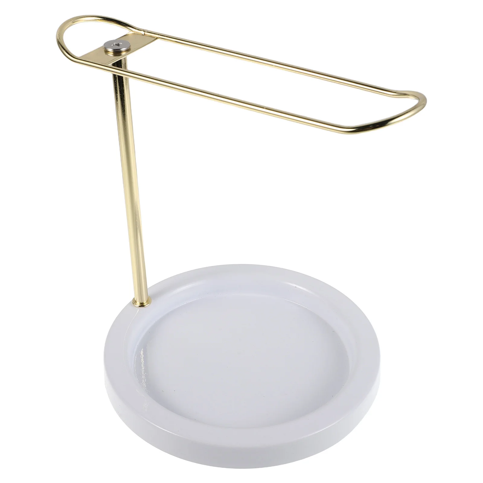 

Metal Jewelry Storage Rack Round Tray Bracelet Holder for Headbands Hair Ties Necklaces Countertop Organizer Stand Home Decor