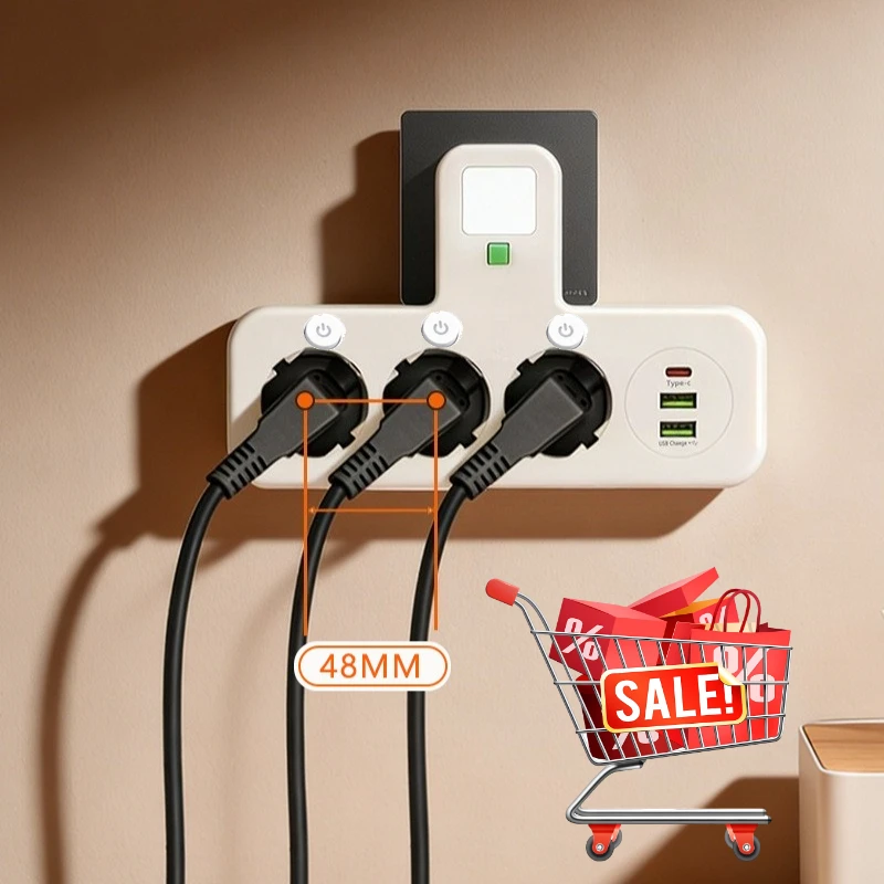 Multi-socket Power Strips Strip 3 Plugs USB Socket Electric Outlet Fast Charger Desktop Charging USB Electrical Adapter Socket