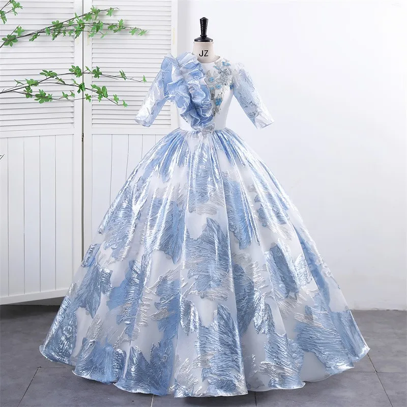 

2024 New Ashley Gloria Half Sleeve Quinceanera Dresses Calssic Party Prom Ball Gown Birthday Vestidos Robe De Bal Customize