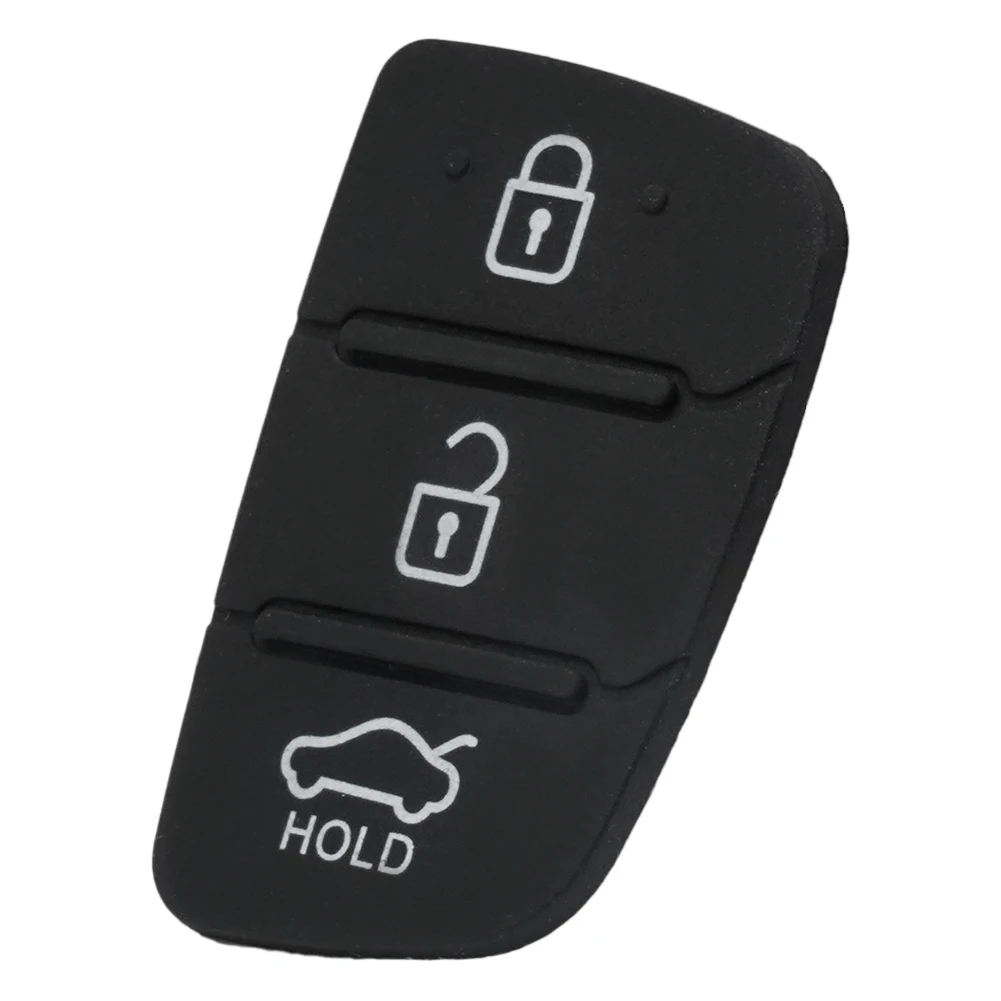 1Pc Car Rubber Pad Remote Key Shell Fits For Hyundai Creta I20 I40 Tucson Elantra IX35 IX45 2009-2019 Keys Pad Auto Lock System