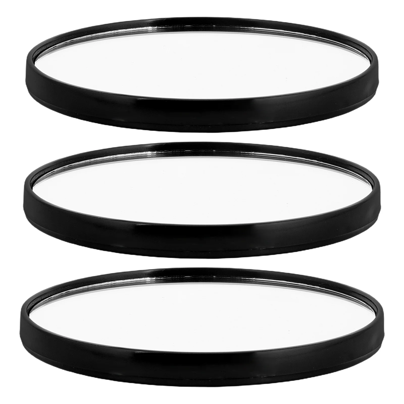 3Pcs Portable Black Compact Makeup Mirror 5x Magnification Travel Vanity Round Small Clear Mirror Makeup
