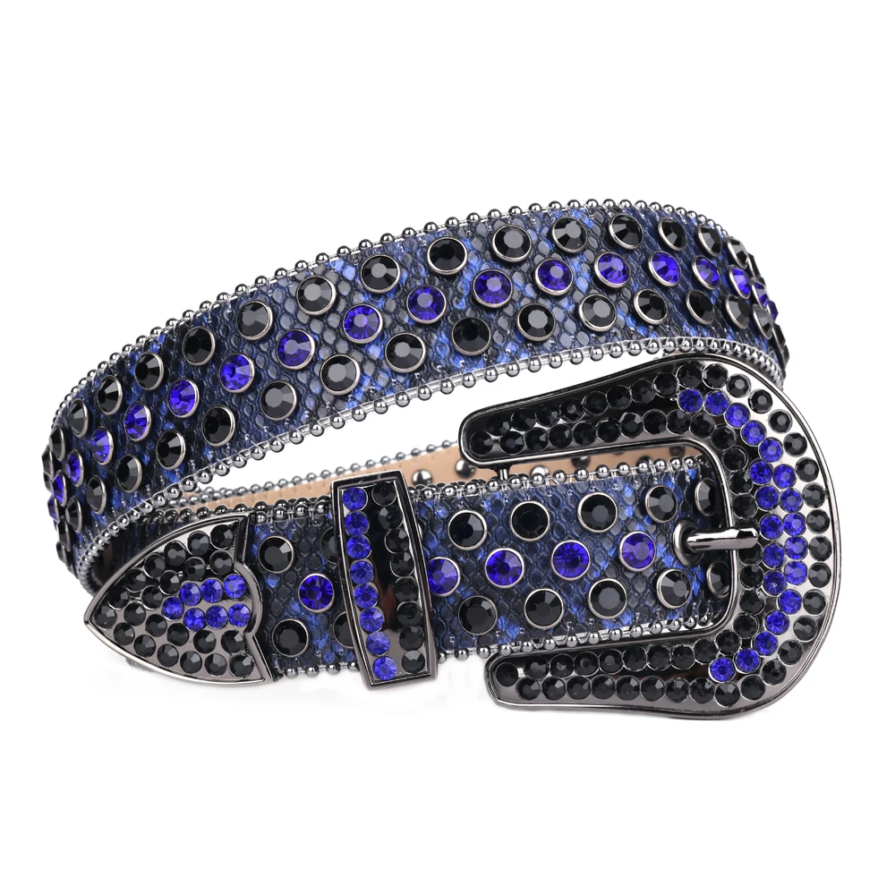 Luxury Strap Diamond Belt 3.8cm Western Rhinestones Fashion Cowgirl Cowboy Studded Belt Decorative Punk Supplies