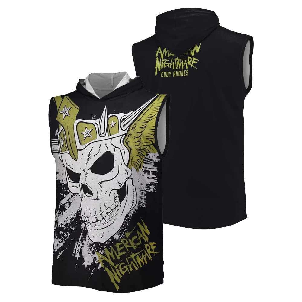 

Cody Rhodes Crowned Skull 2025 Wrestling Sports Sleeveless Hoodie Men Women Hooded Vest Kids New Outdoor Vest Tank Top Children