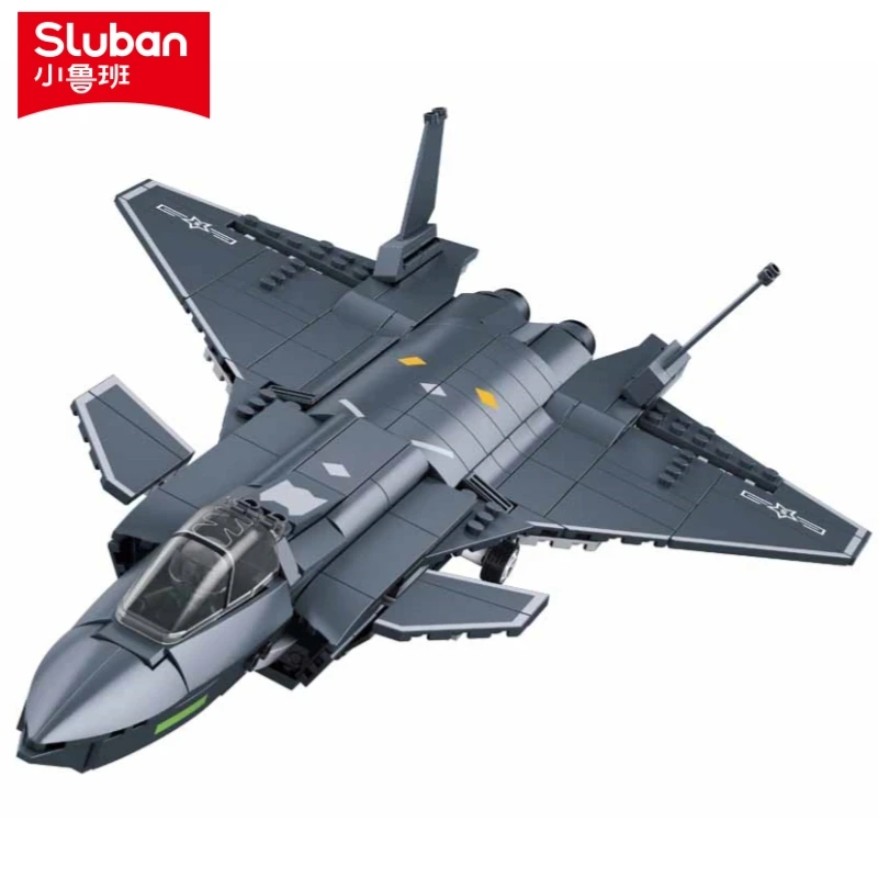 

Sluban 346PCS J20 The Fifth Generation Stealth Fighter Jet Air Force Model Building Blocks Set Educational Toys for Children