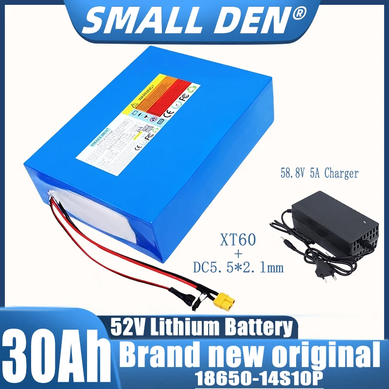 New 52v 30ah Brand new 14S10P 1500W 18650 Lithium Battery   Suitable for various transportation vehicles, customizable+Charger