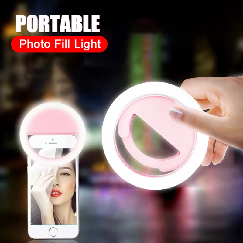 البث المباشر ملء ضوء الهاتف النار الذاتي البث المباشر ضوء تبييض كاميرا داخلية صغيرة محمولة لدعائم التصوير Tiktok