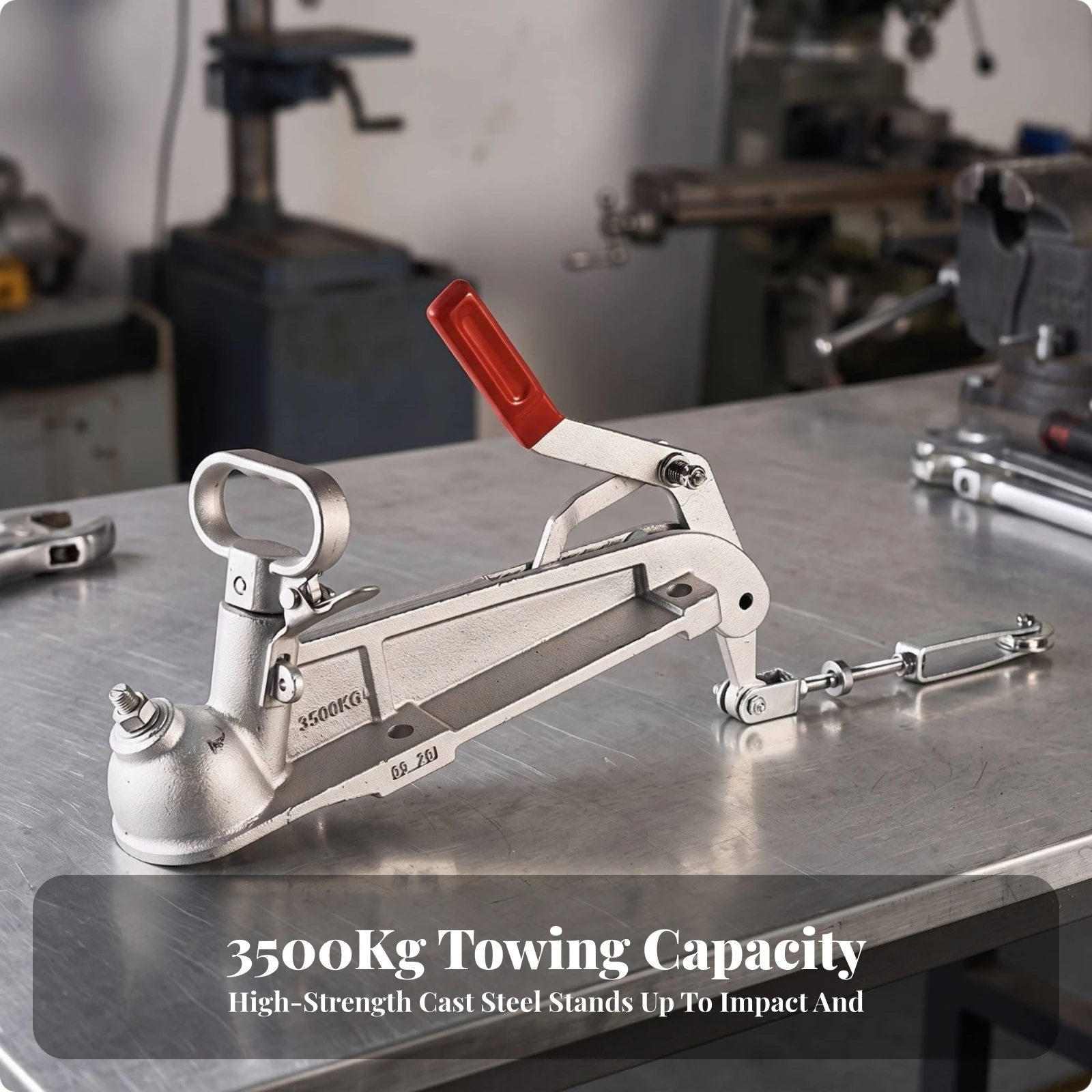 Trailer Coupler with Brake Mechanism Replacement Towing Coupler with 50mm Ball Socket Direct-Fit Genuine