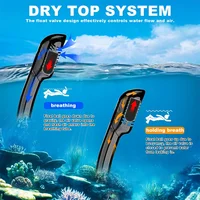 Diving Mask Snorkel Set For Adults Tempered Glass Professional Panoramic Scuba Snorkel Gear Swimming Training Snorkeling Kit 4