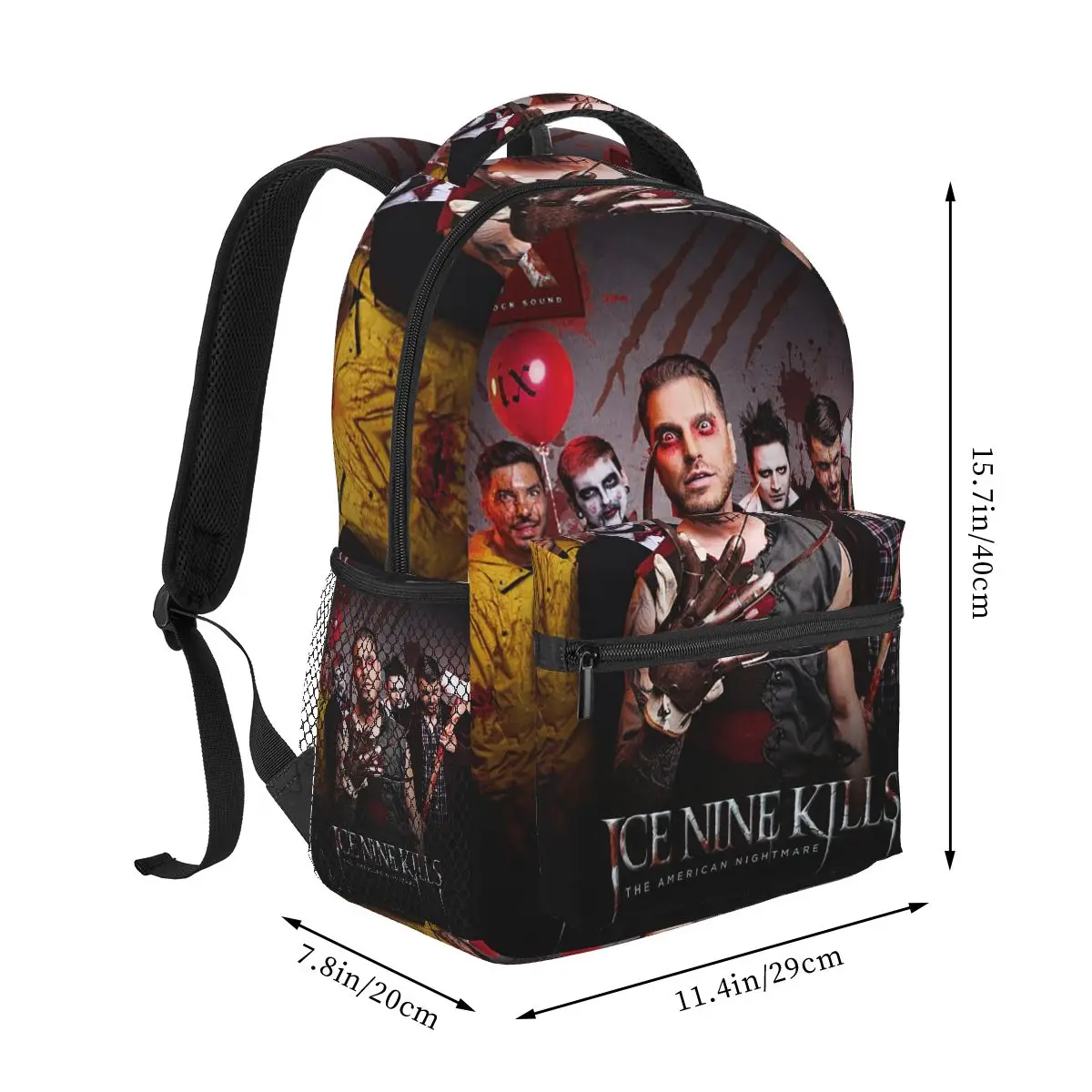Band Ice Nine Kills Backpack Student Boys Girls BookBag Children School Bag Laptop Shoulder Bags for Men Women