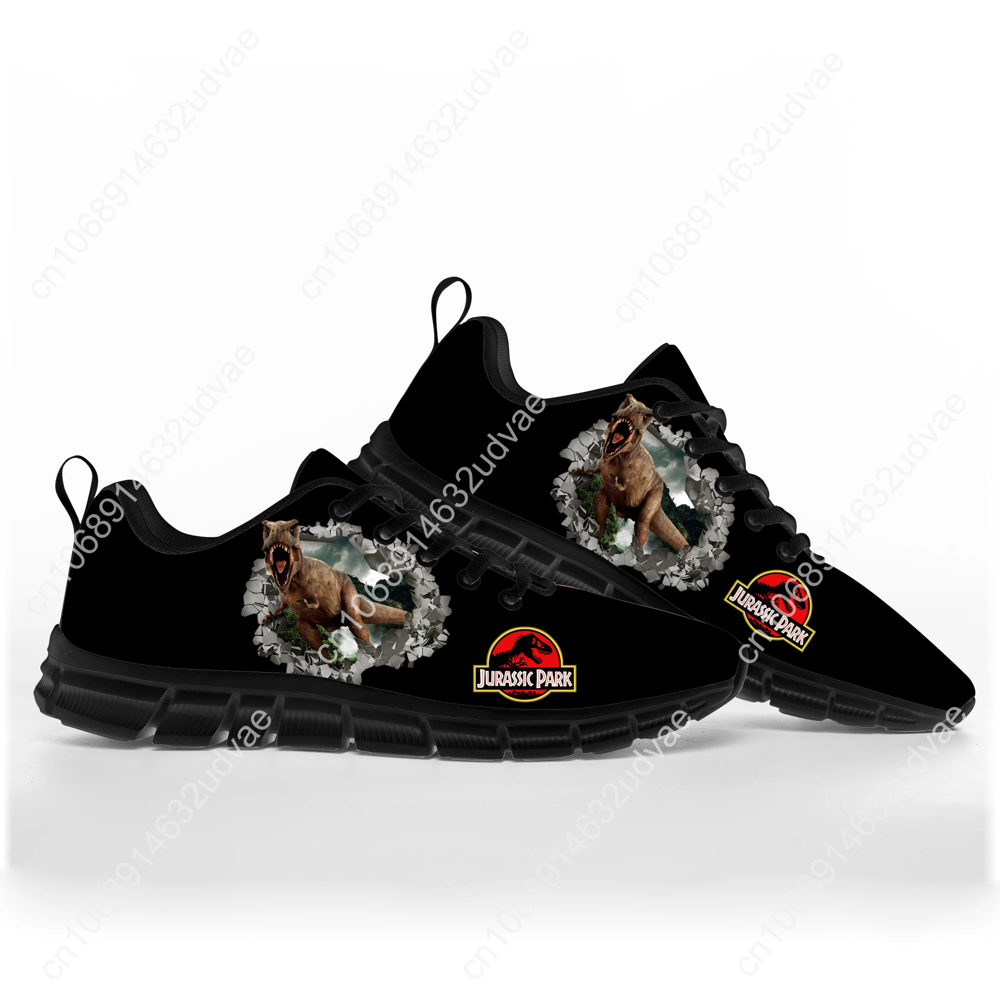 Zapatos deportivos Dinosaur World Cartoon Jurassic Park para hombre, mujer, adolescente, niños, zapatillas de deporte personalizadas de alta calidad para parejas