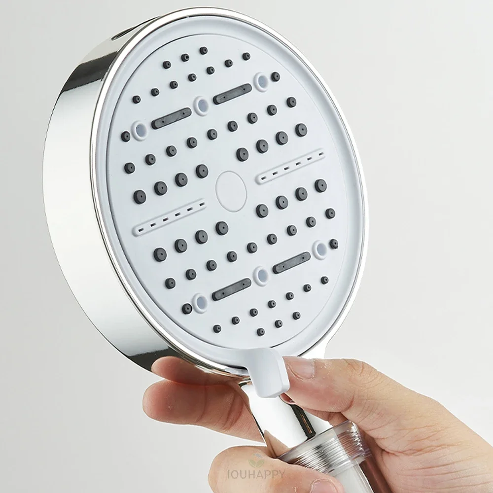 

High Pressure Shower Head with Filter 6 Spray Modes Large Water Outlet Water Saving Handheld Shower for Bathroom Accessories