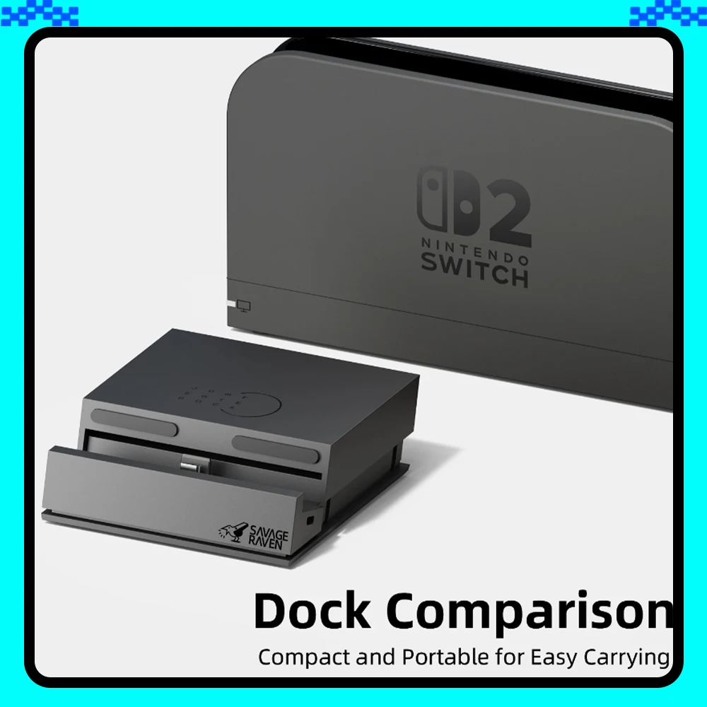 

Savage Raven от Skull & Co. Jumpgate Dock USB C Hub Портативная док-станция-станция для Nintendo Switch 2, настройка OLED