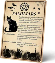 Poster di gatto nero wpruriginoso, arredamento Vintage di stregoneria di gatti di vancouver, cartello di latta di metallo per fattoria di Halloween, portico, bagno, regalo per C