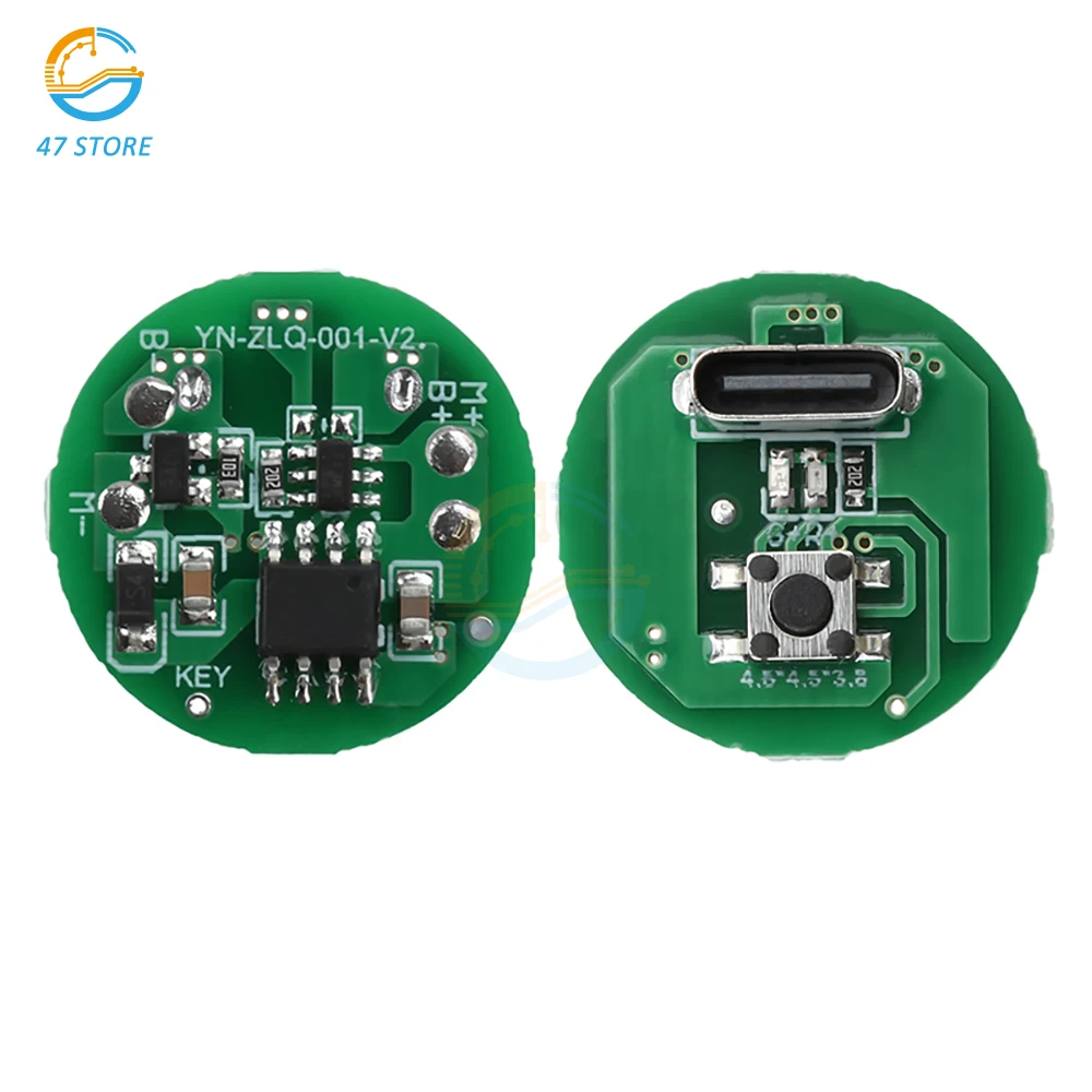 5-10W Strong Flashlight Driver Board DIY Circuit Board Type-C Charging Port Integrated Charging and Discharging Module