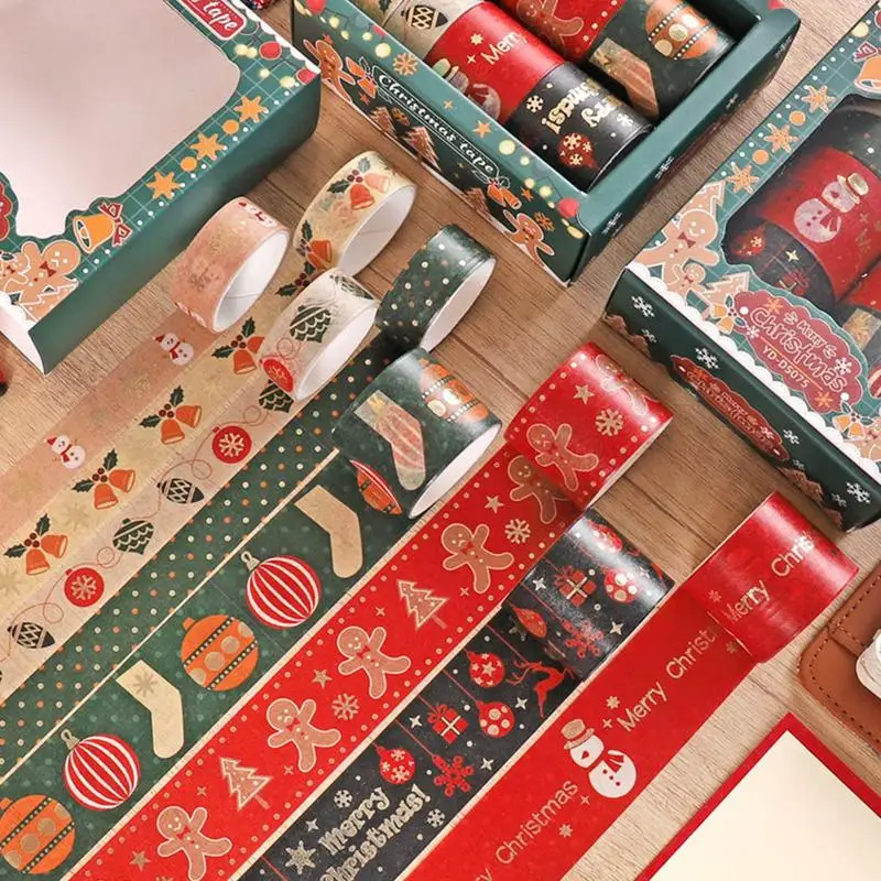 Winter Washi Tape Bohemian Washi Tape Vintage Christmas Package Tape Christmas Tape Colorful Washi Tape Pack For Scrapbooking