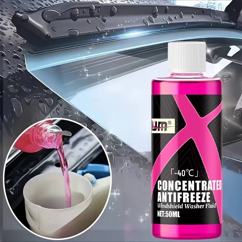 KJM 50ml Concentrated Windshield Washer Fluid, All-Purpose Car Glass Cleaner for Oil Film, Grime and Daily Stains Removal view 3