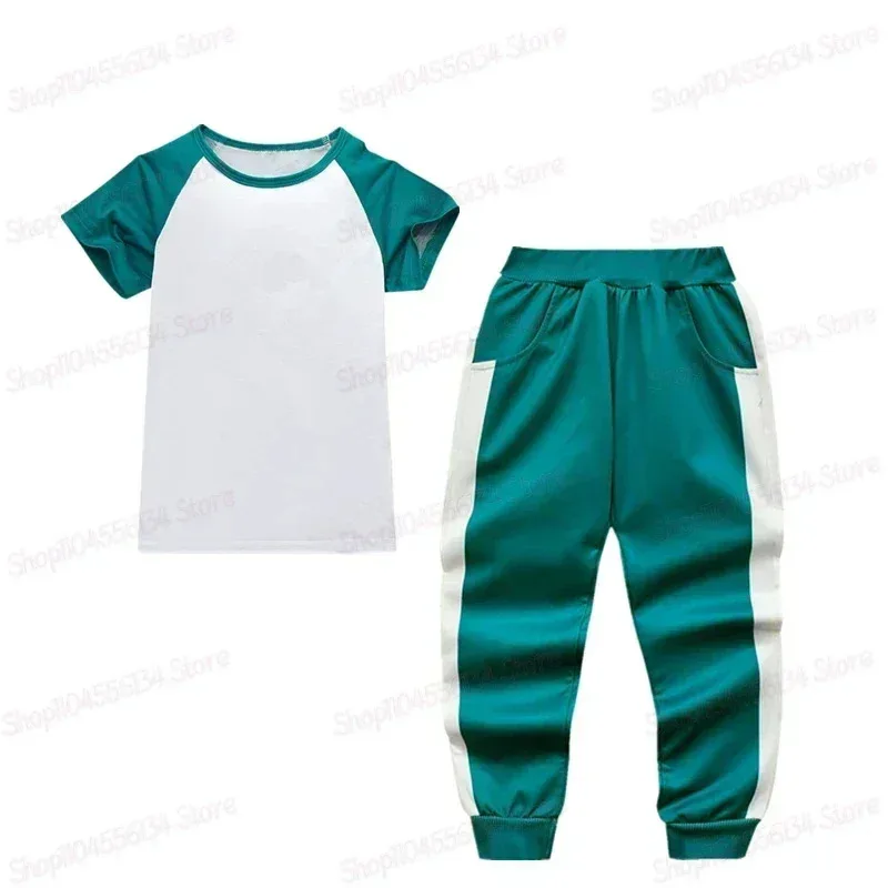 Kids Customized Calamari Games 2 Cos Clothes No.230/456 Children Tracksuit Sweatshirt Pants Set Halloween Carnival Party Costume