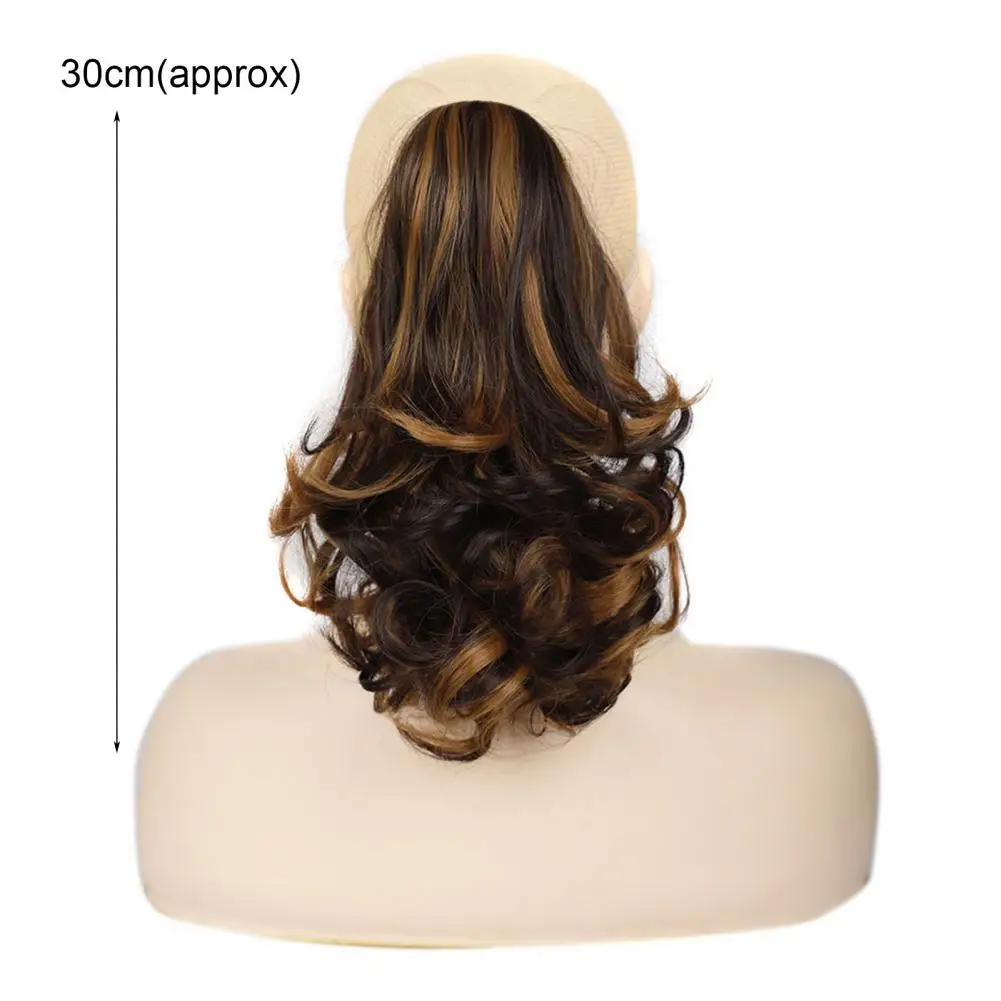 Long Wavy Synthetic Hair Extensions Wrap Ponytail Hair Clip On Ponytail Hairpieces Natural Fake Hairpiece Short Ponytail Wig