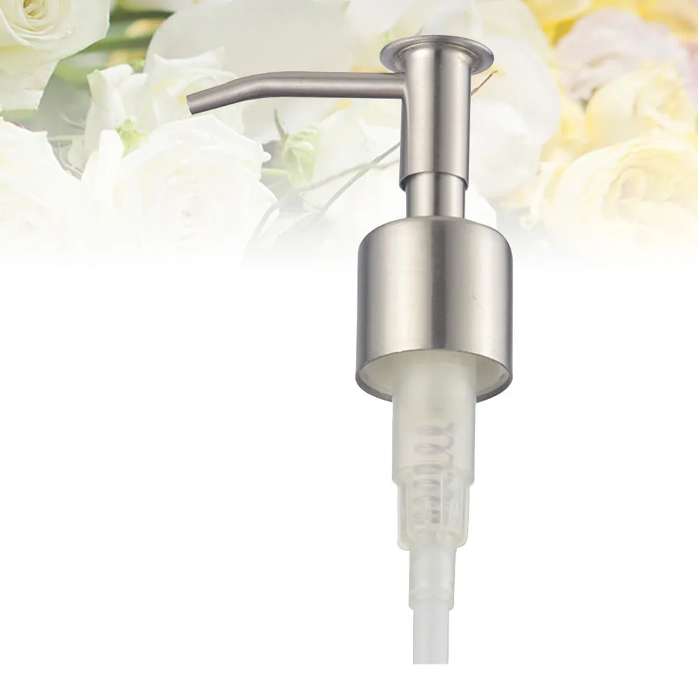 1Pcs Pump Head Replacement Stainless Steel Soap Dispenser Head Press Pump for Lotion Shampoo Bottle Rust Resistant Home Kitchen