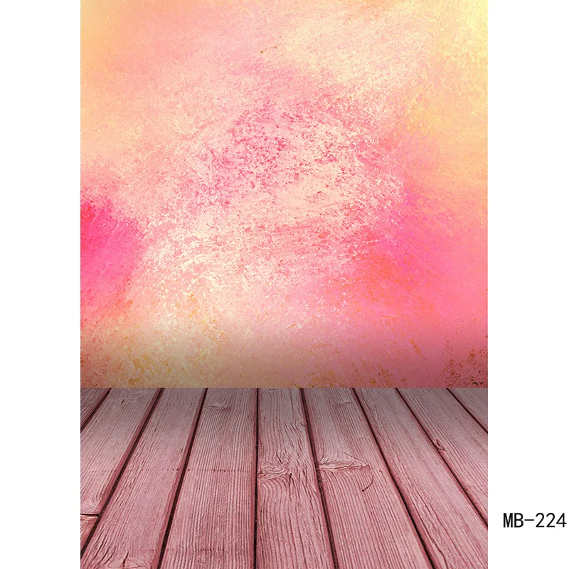 Shuozhike 올드 빈티지 단색 사진 배경 소품, 벽돌 벽 나무 바닥 아기 초상화 사진 배경 MB-06