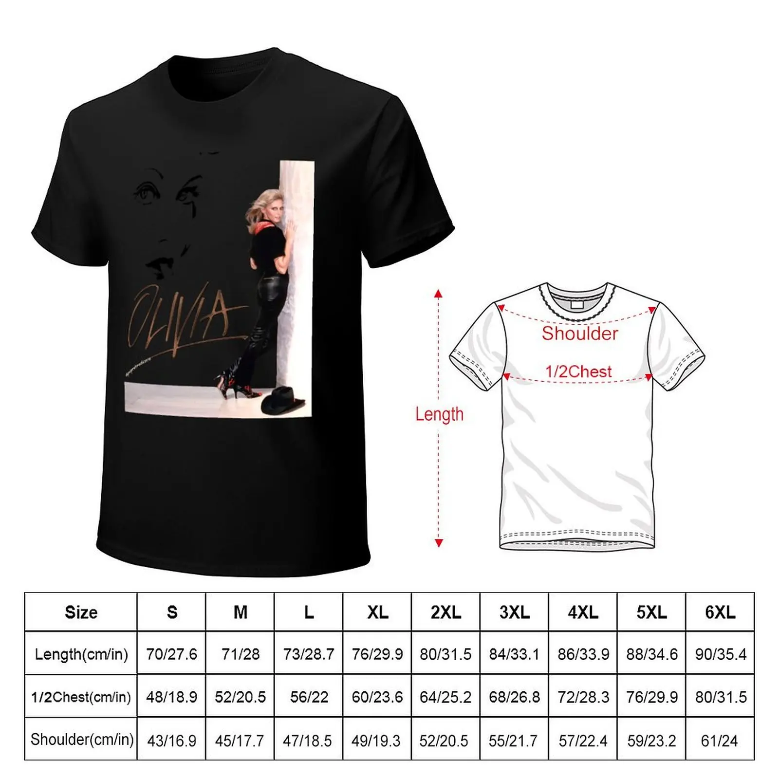 Olivia Newton-John - Totally Hot - Forever Livvy - Designed by PopRetroDisco T-Shirt Big and Tall Short Sleeve Tee
