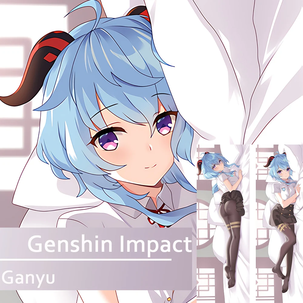 

Genshin Impact Dakimakura Sexy Case Hing Anime Body Pillow Cover Ganyu Cosplay Pillowcase Otaku Gifts