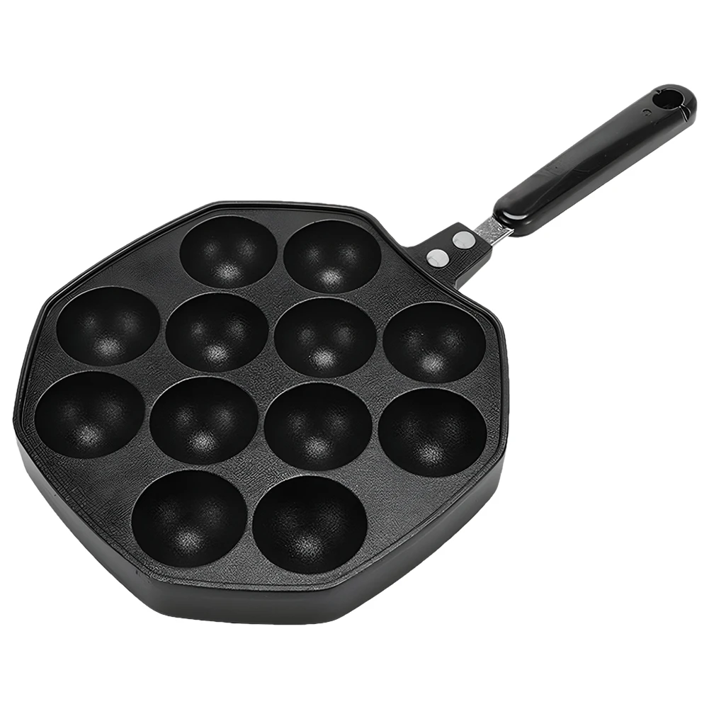 Nonstick Takoyaki Pan 12 Compartment Holes Grilling Pan Cooking Plate Takoyaki Maker Cooking Grill Baking Pan for Baking Cooking