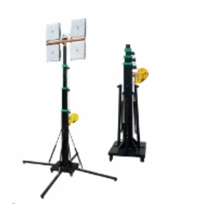 

Up to 30' Telescoping Mast - Mobile Mast with Tripod Push Up Pole for Mounting Cameras, Lamps, Antennas