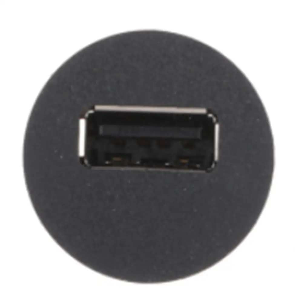 Center Console Socket Car USB Port Socket Car Accessories Black ABS Material Non-deformable Reliable Performance