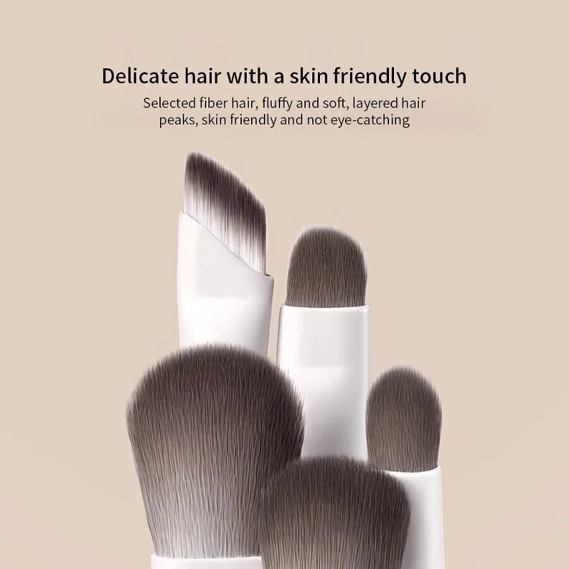 5/8/10Pcs Natural Eye Makeup Brushes Set Detail Eyeshadow Brush Makeup Brush White Ultra Soft Eyeshadow Eyeliner Makeup Tool gallery 4