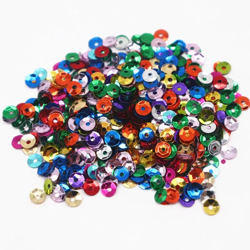 Paillettes a tazza rotonda 4mm 5mm 6mm Paillettes multicolori Paillettes in PVC Cucito Artigianato da sposa Accessori per indumenti da donna 20g