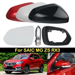 DECHO Car Accessories For SAIC MG ZS RX3 side Rearview Mirror Glass Frame Mirror Cover Lid Cap shell Turn Signal Light Lamp