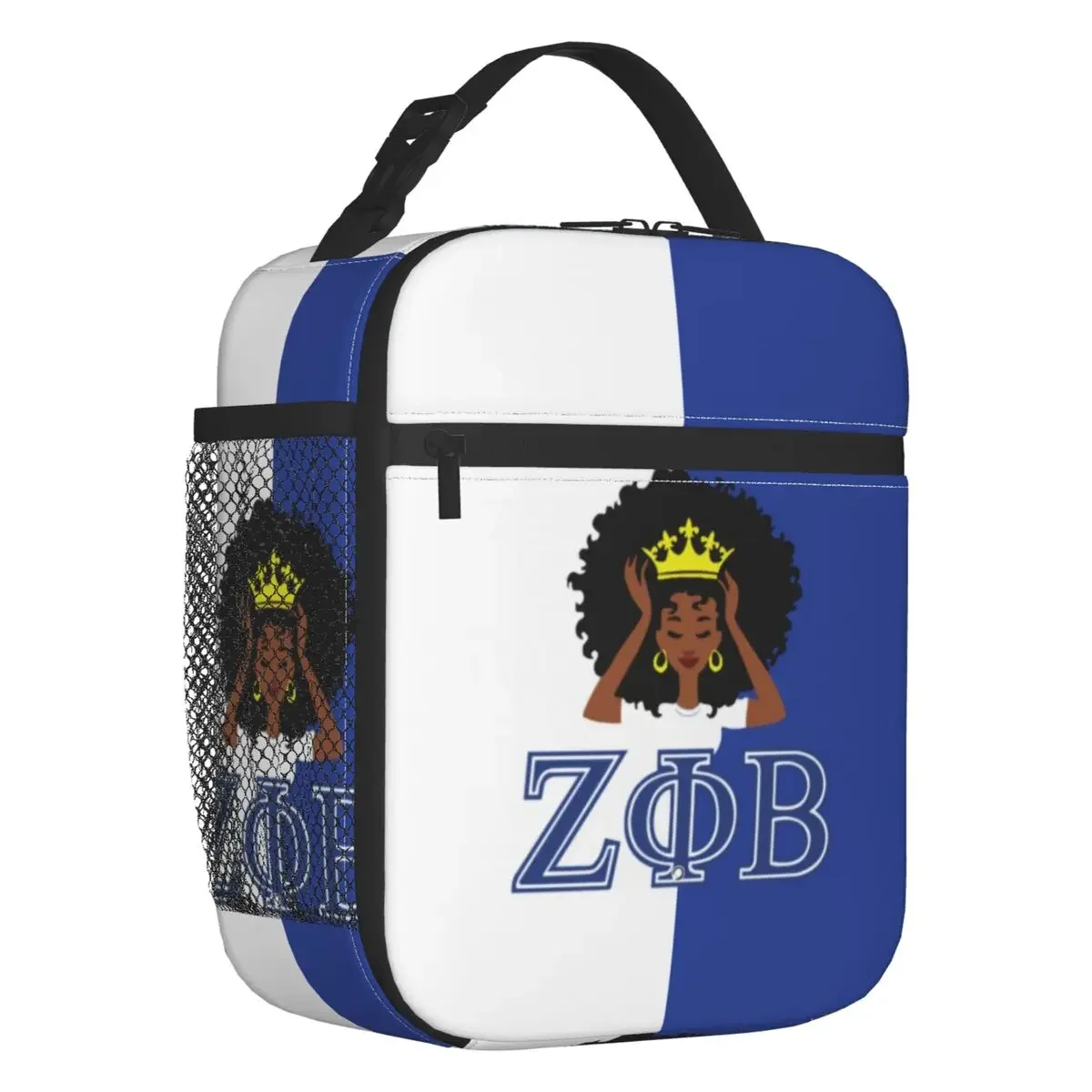 Zeta Phi Beta Sorority Insulated Lunch Bag for Women Leakproof ZOB Greek Letter 1920 Cooler Thermal Lunch Box Office Work School