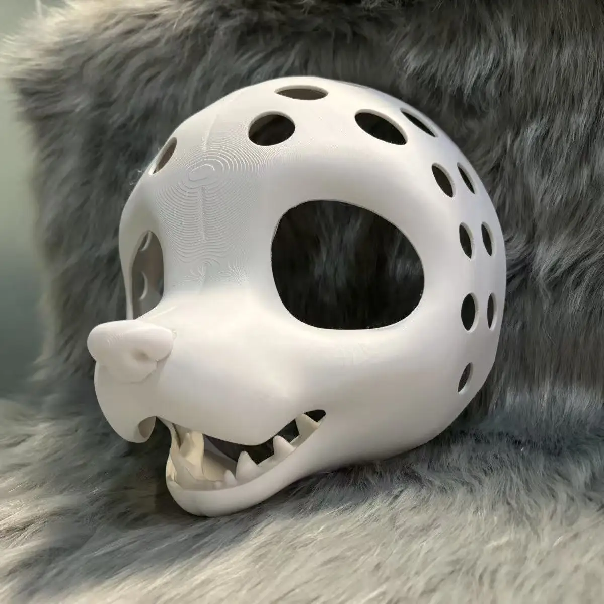 American Style Animal Costume Skull Mid To Long Snout Canine Skull Animal Head Shell Furry DIY Anime Accessories Props