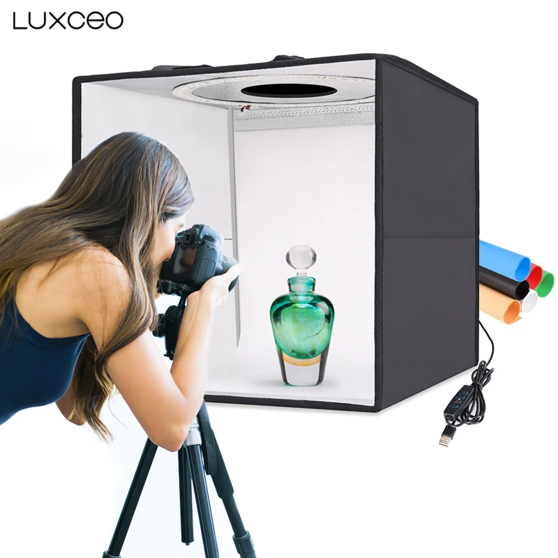 

12" Photo Studio Lightbox with 120pcs LED Lights CRI 95+ Dimmable Photography Tent Kit for Jewelry Small Items Product Shooting