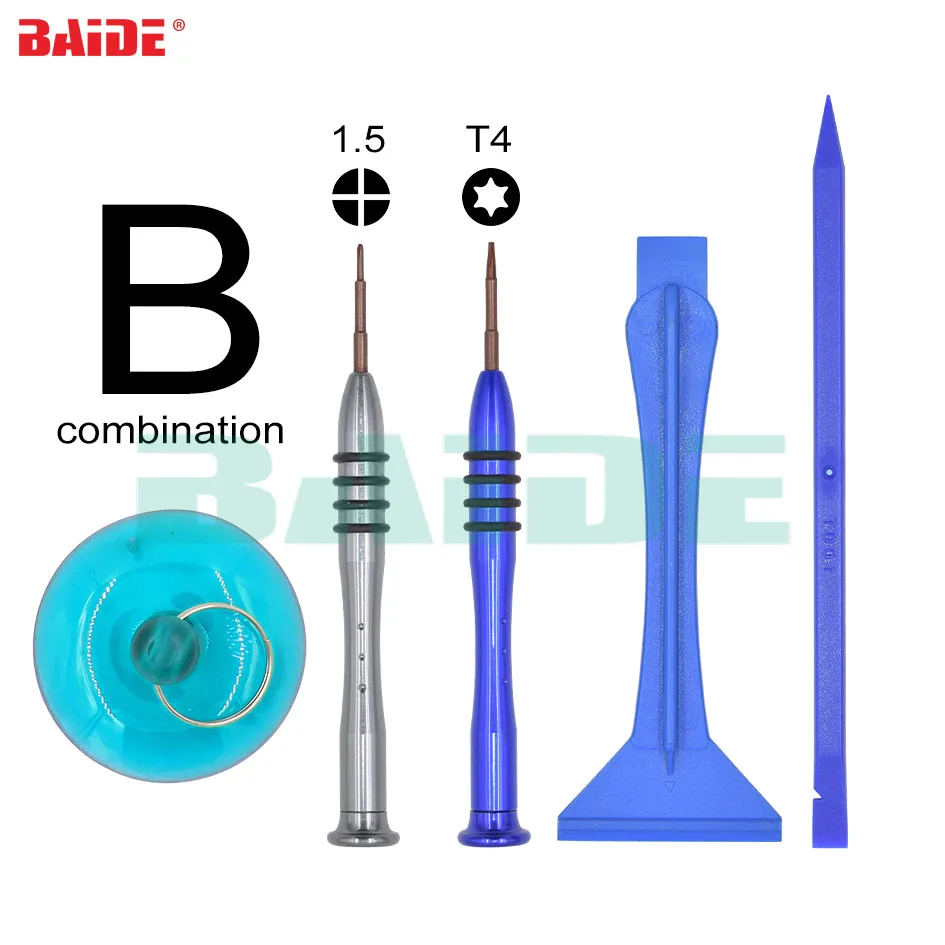 5 in 1 Opening Tools Kit P2 P5 0.8 mm Pentalobe 1.2 Star 1.5 Phiilips PH000 T4 Trox Screwdriver for iPad 1 2 3 4 Mini Repair