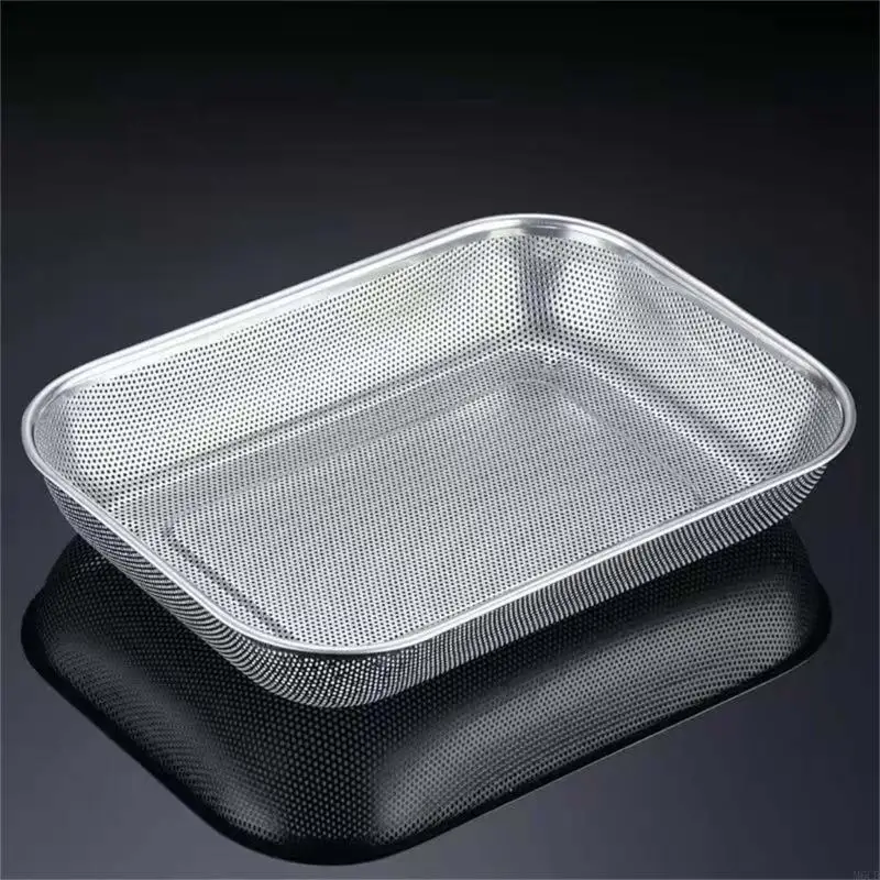 M6CB Stainless Steel Silverware Draining Basket Perforated Cutlery Tray for Kitchen Counter and Sterilizer Cabinet Use